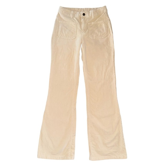 Vanessa Bruno Dompey Flare Pants Corduroy Cream Size EU 38 - Picture 2 of 10